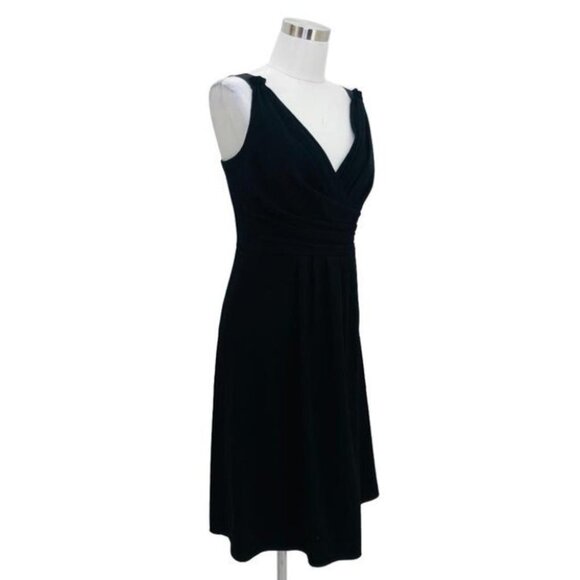 Elie Tahari  black sleeveless A line formal dress triacetate - Picture 1 of 15